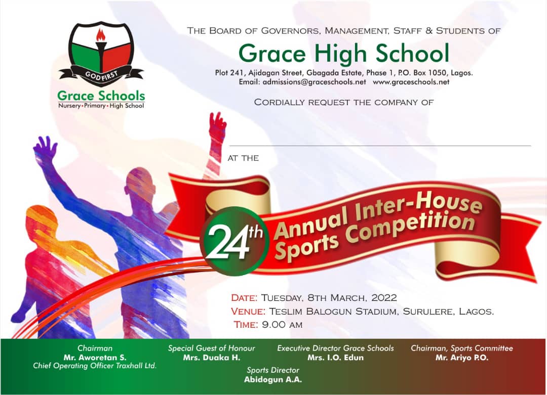 Grace High School Inter House Sports